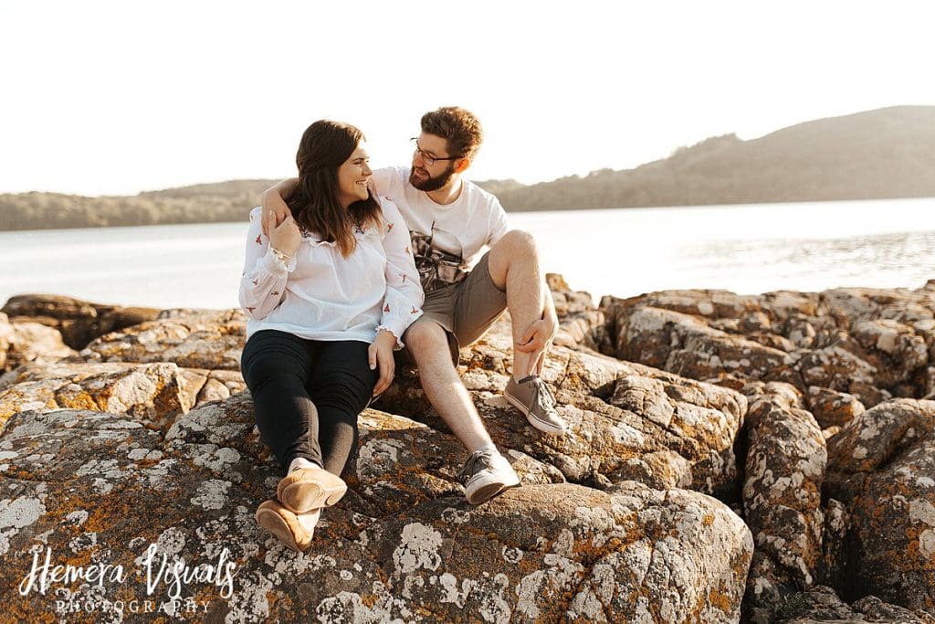 kippford dumfries sunset engagement shoot