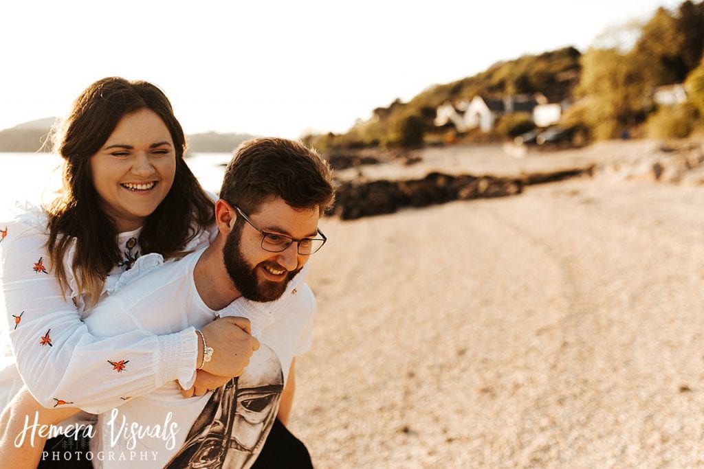 kippford dumfries sunset engagement shoot