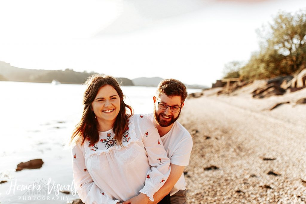 kippford dumfries beach engagement photgraphy