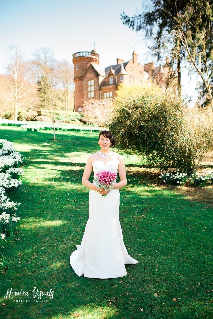 Threave gardens wedding castle douglas dumfries bride