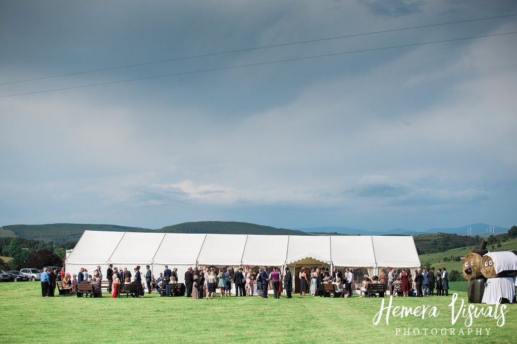 Farm Marquee wedding Dumfries Scotland